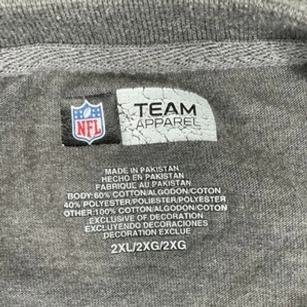 Houston Texans NFL Team Apparel Long Sleeve T‎ Shirt Mens 2XL Gray Game Day